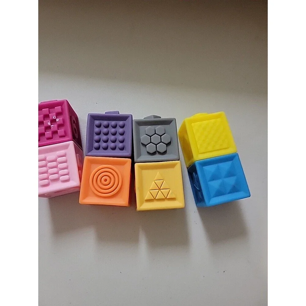 10 Replacement rubber Silicone Soft Stacking Blocks Incomplete Set toddler